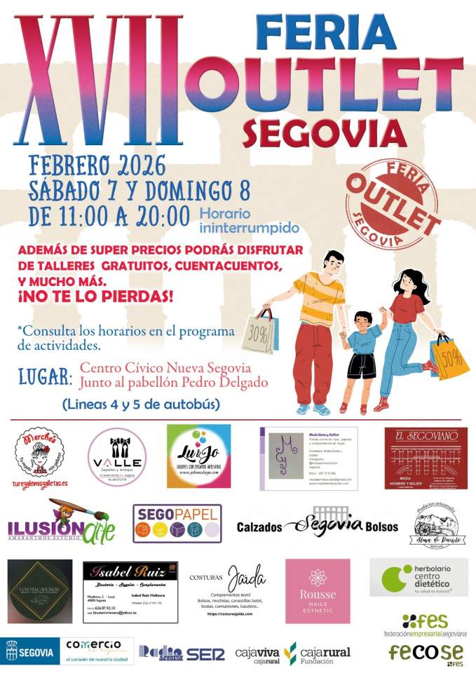 El Centro Cívico de Nueva Segovia acoge la XVII Feria Outlet Segovia